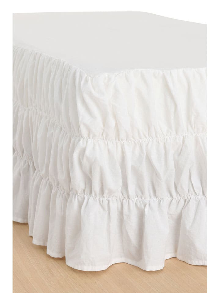 Ellos Home Falbana "Juliette" w kolorze białym na łóżko rozmiar: 90x200 cm