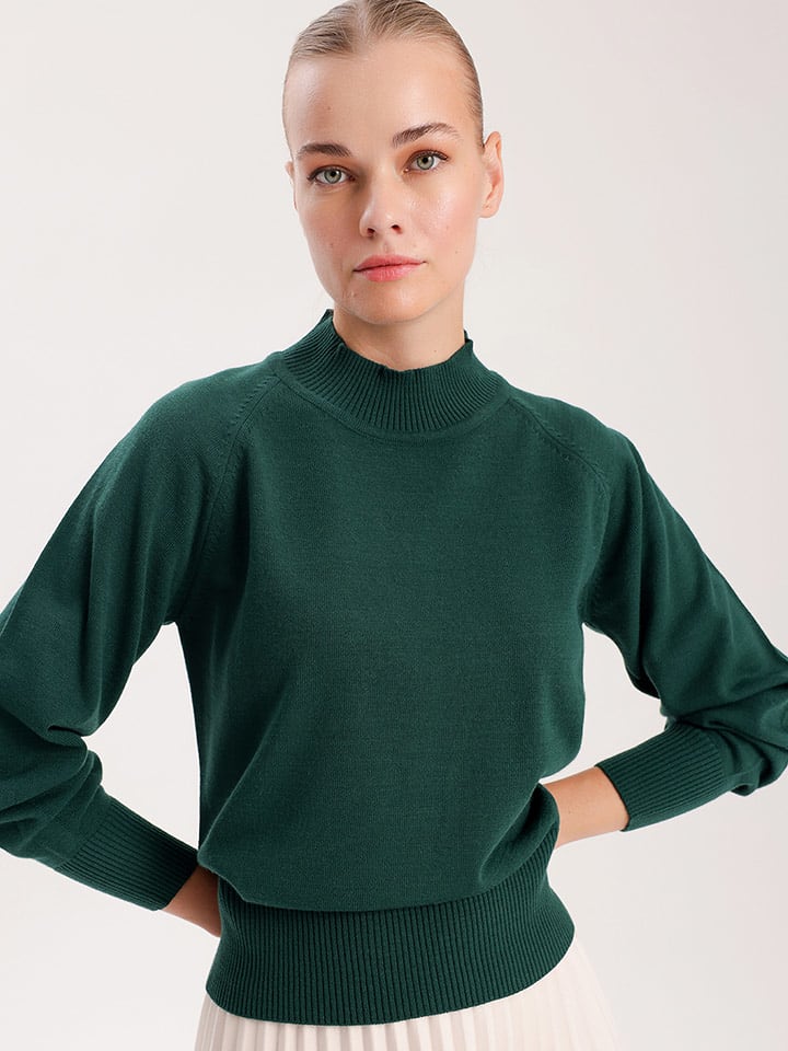 BGN Sweter w kolorze zielonym rozmiar: 40