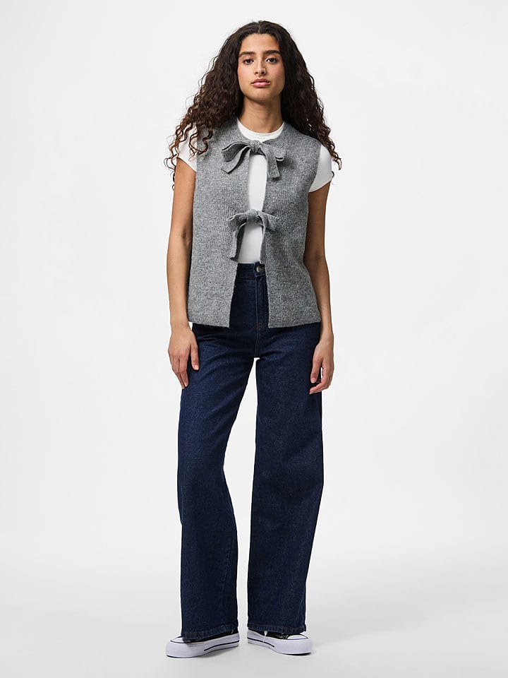 Pieces Kamizelka "Pcsilly" w kolorze szarym rozmiar: L