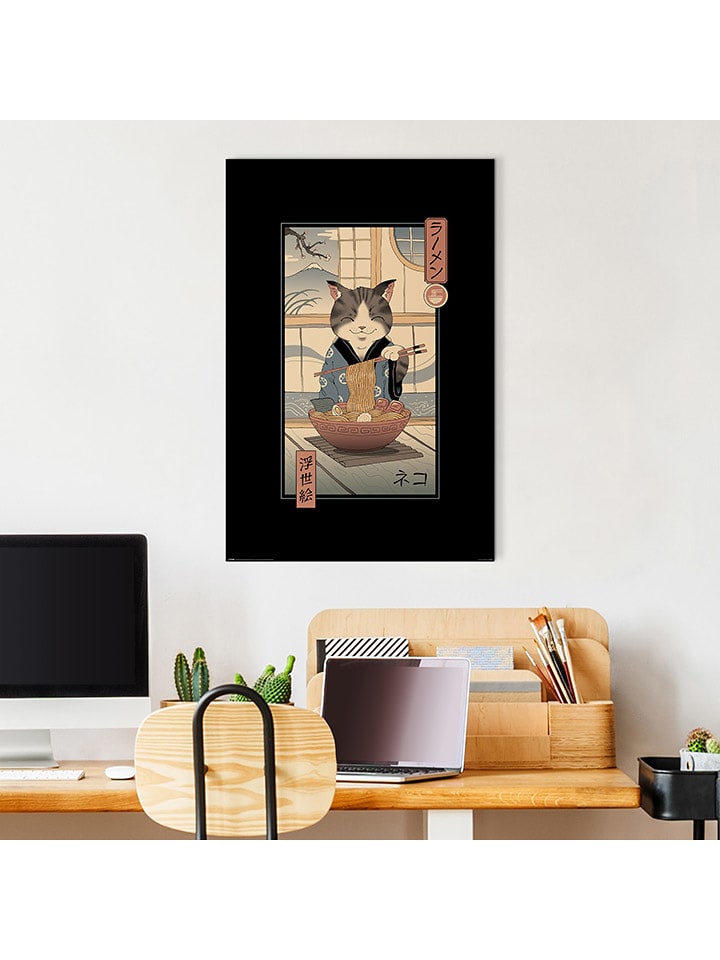 Orangewallz Druk artystyczny ''Vincent Trinidad - Neko Ramen Ukiyoe'' rozmiar: 60x90 cm