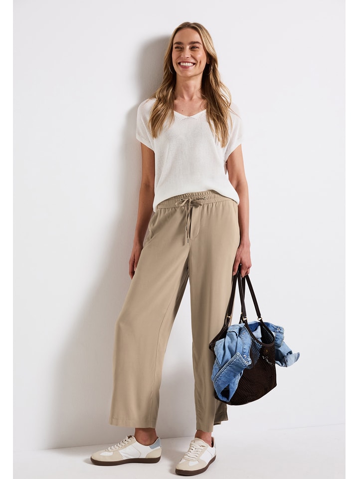 Street One Spodnie w kolorze beżowym rozmiar: W44/L26