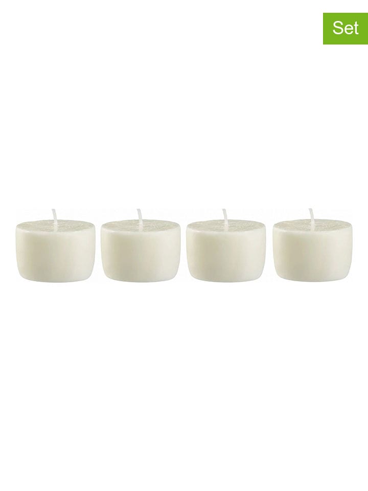 Blomus Świece (4 szt.) "Frable - Mora" w kolorze kremowym - wys. 3 cm rozmiar: onesize