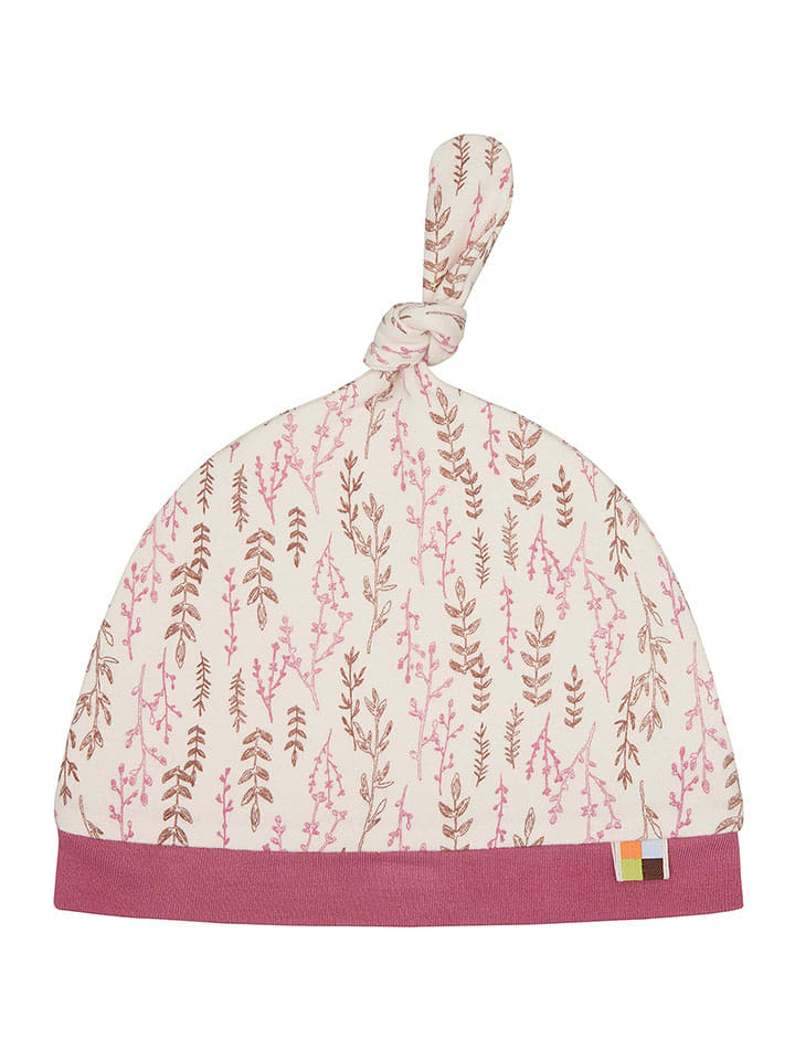 loud + proud Czapka beanie w kolorze beżowo-czerwonym rozmiar: 62/68