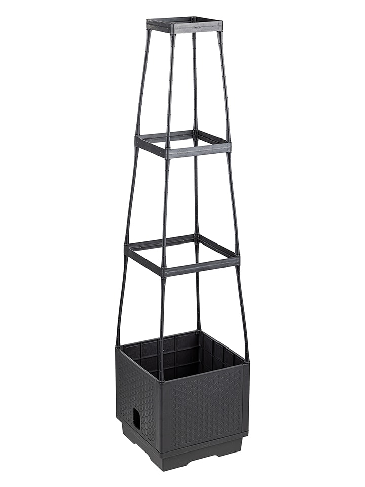 Garden Hero Doniczka w kolorze czarnym z podpórką dla roślin rozmiar: onesize