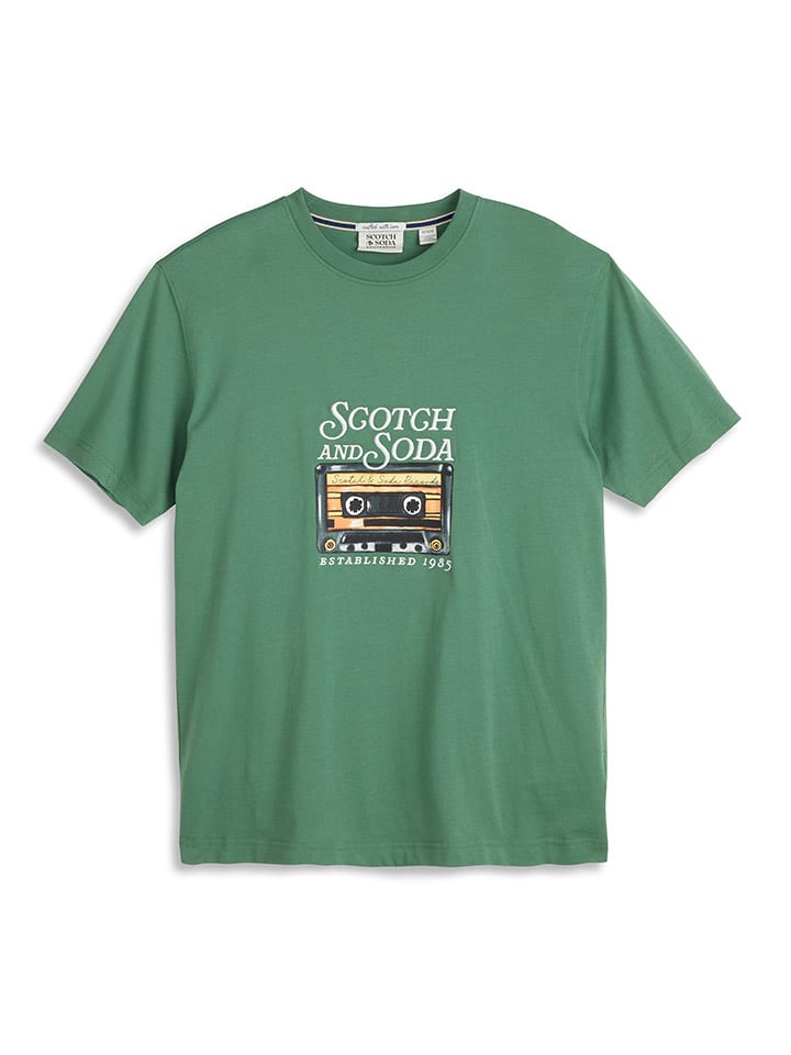 Scotch & Soda Koszulka w kolorze zielonym rozmiar: M