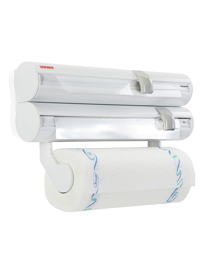 Leifheit Uchwyt ścienny "Rolly Mobil" w kolorze biało-szarym - 38 x 25 x 7 cm rozmiar: onesize