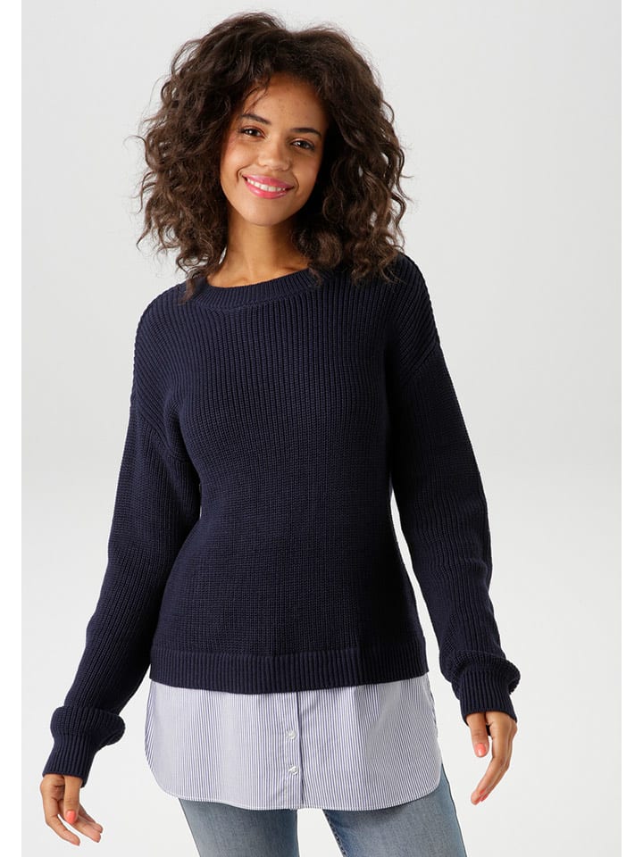 Aniston Sweter w kolorze granatowym rozmiar: 44