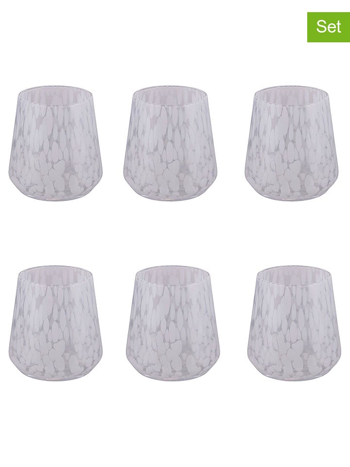 Villa d´Este Szklanki (6 szt.) "Candy" w kolorze białym - 410 ml rozmiar: onesize