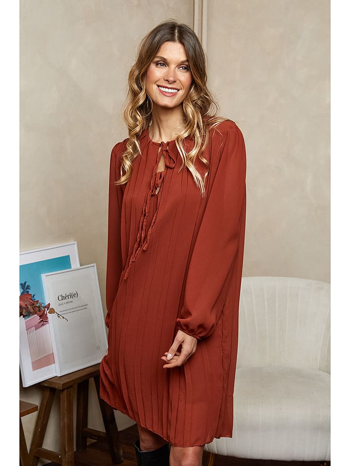 Joséfine Sukienka "Buby" w kolorze czerwonobrązowym rozmiar: M