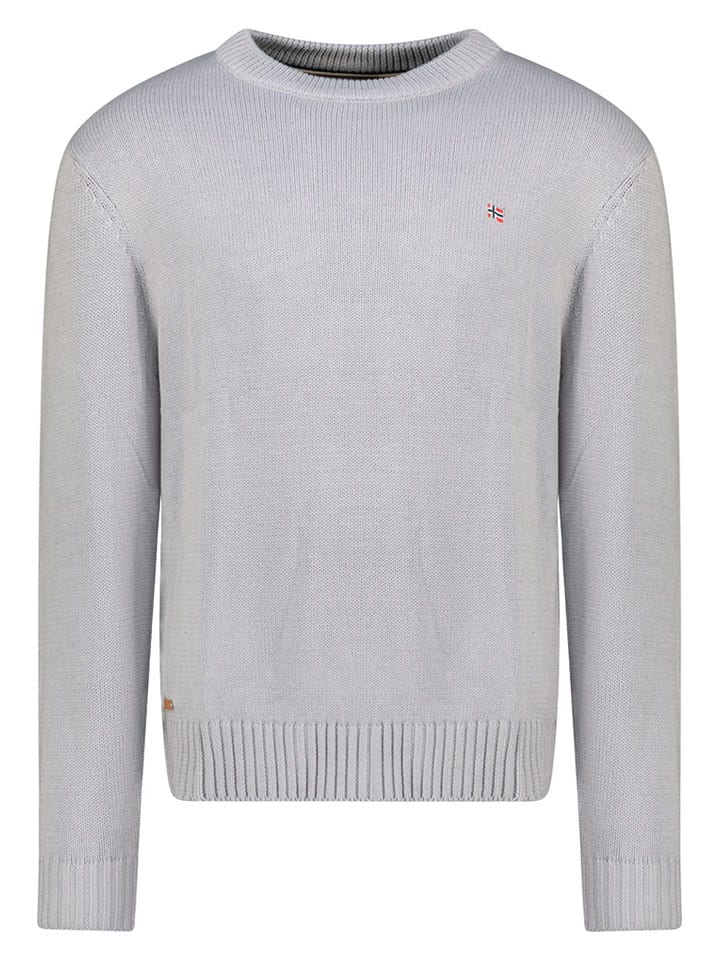 Geographical Norway Sweter "Flinder" w kolorze jasnoszarym rozmiar: XXL