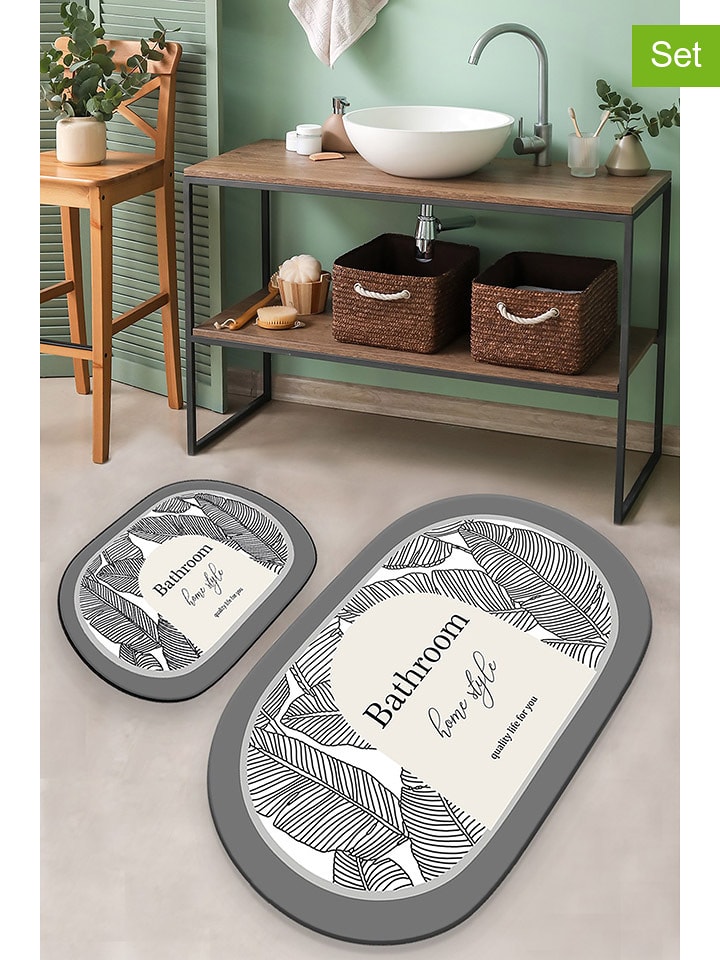 Elizabed Dywaniki łazienkowe (2 szt.) w kolorze szarym rozmiar: onesize