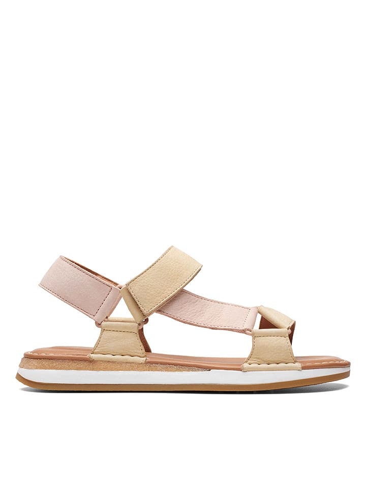 Clarks Skórzane sandały w kolorze jasnoróżowym rozmiar: 38