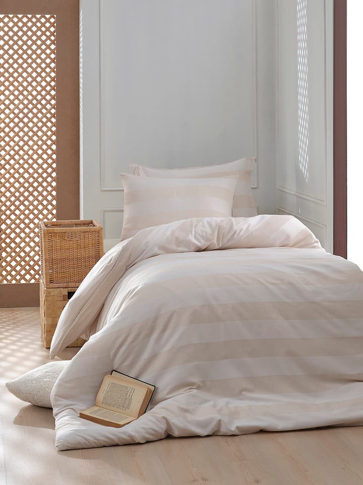 Colourful Cotton Komplet pościeli w kolorze beżowym rozmiar: 135x200 cm