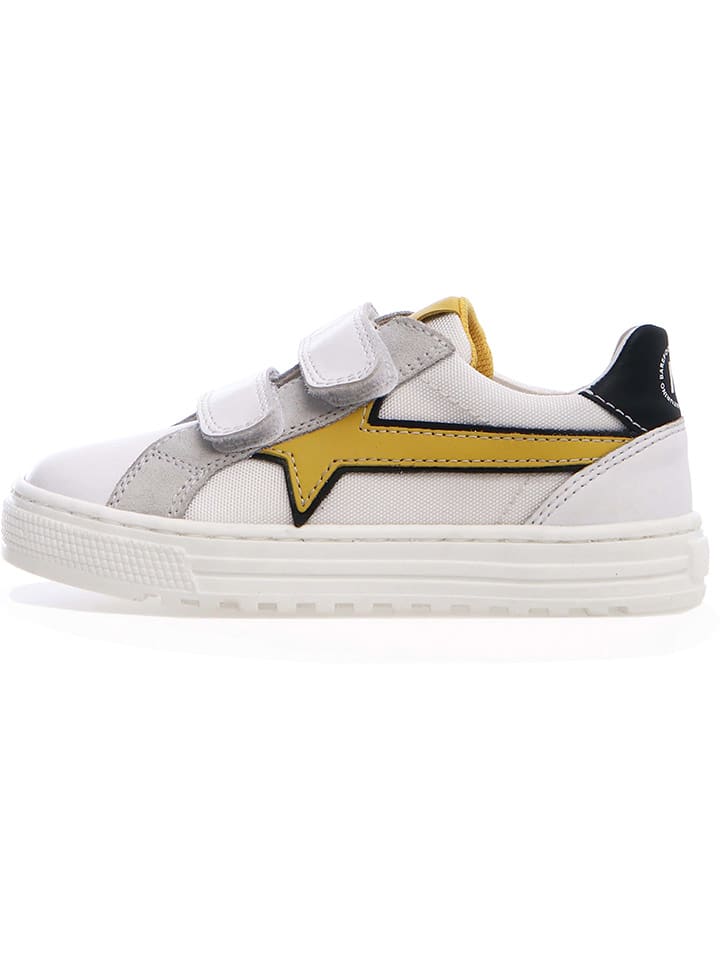 Naturino Skórzane sneakersy "Blitz" w kolorze białym rozmiar: 34