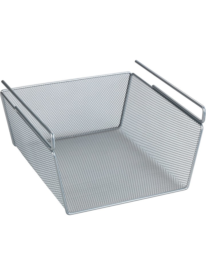 Wenko Koszyk w kolorze srebrnym na regał - 23 x 14 x 28 cm rozmiar: onesize
