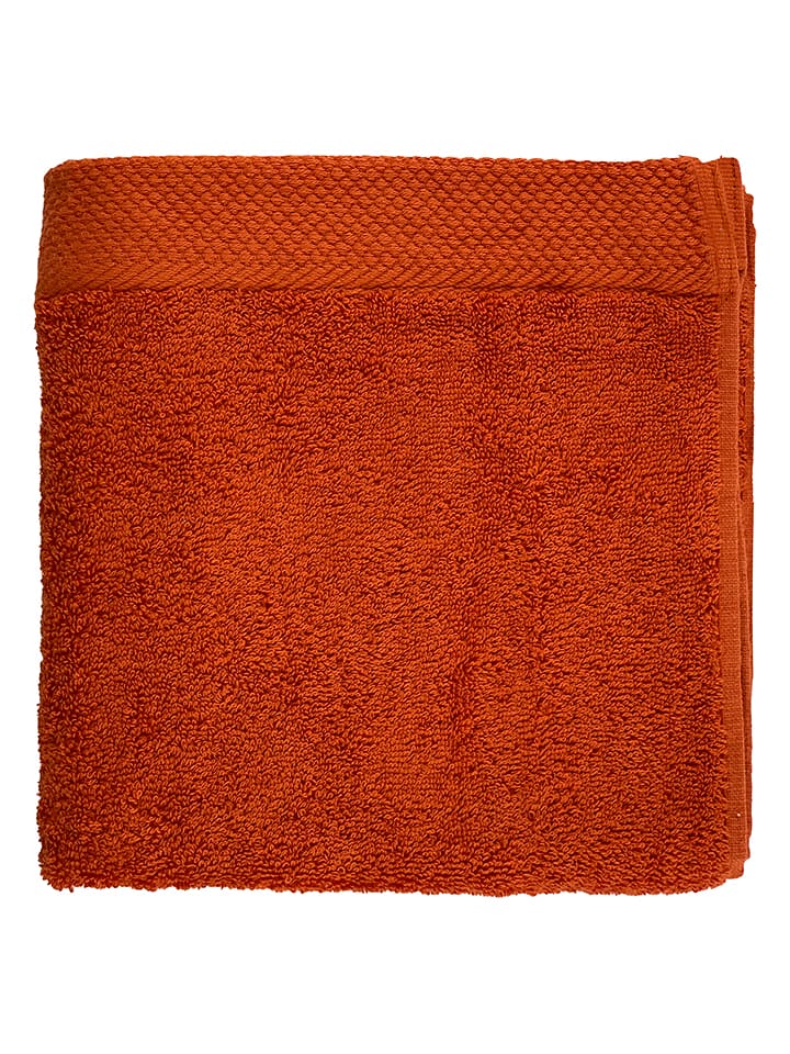 Soft by Perle de Coton Ręcznik w kolorze pomarańczowym do rąk rozmiar: 50x100 cm