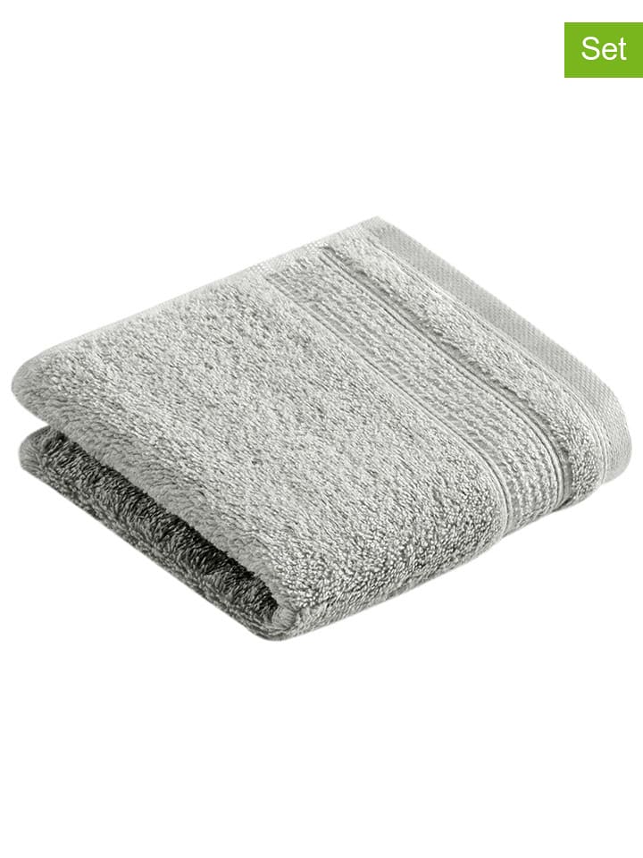 Vossen Ręczniki prysznicowe (2 szt.) "Balance" w kolorze szarym rozmiar: 30x50 cm