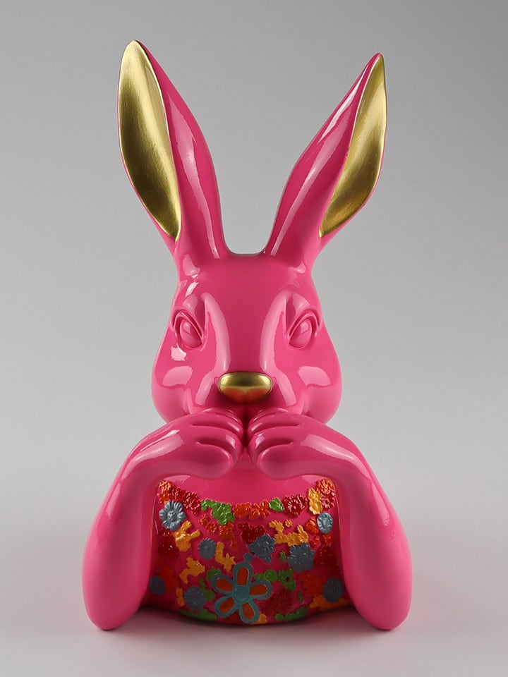 AM Design Figurka dekoracyjna w kolorze różowym - 14 x 23 x 13 cm rozmiar: onesize