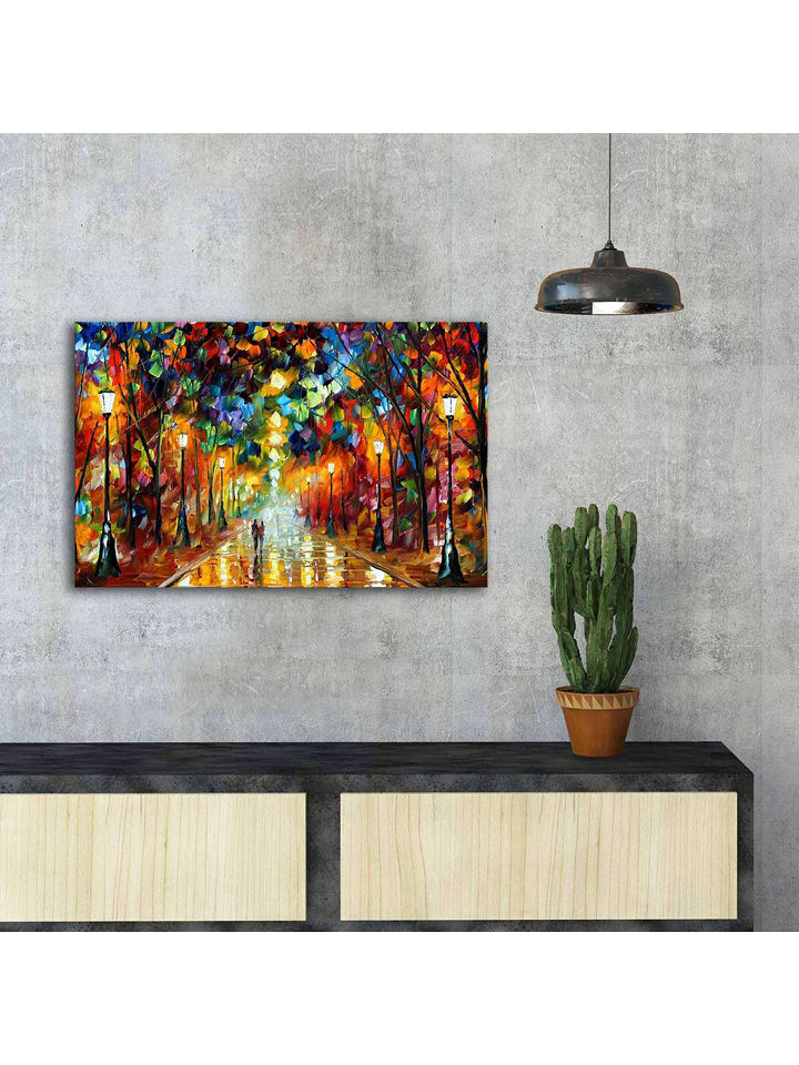 ABERTO DESIGN Druk "Rain's Rustle In The Park" na płótnie - 70 x 45 cm rozmiar: onesize