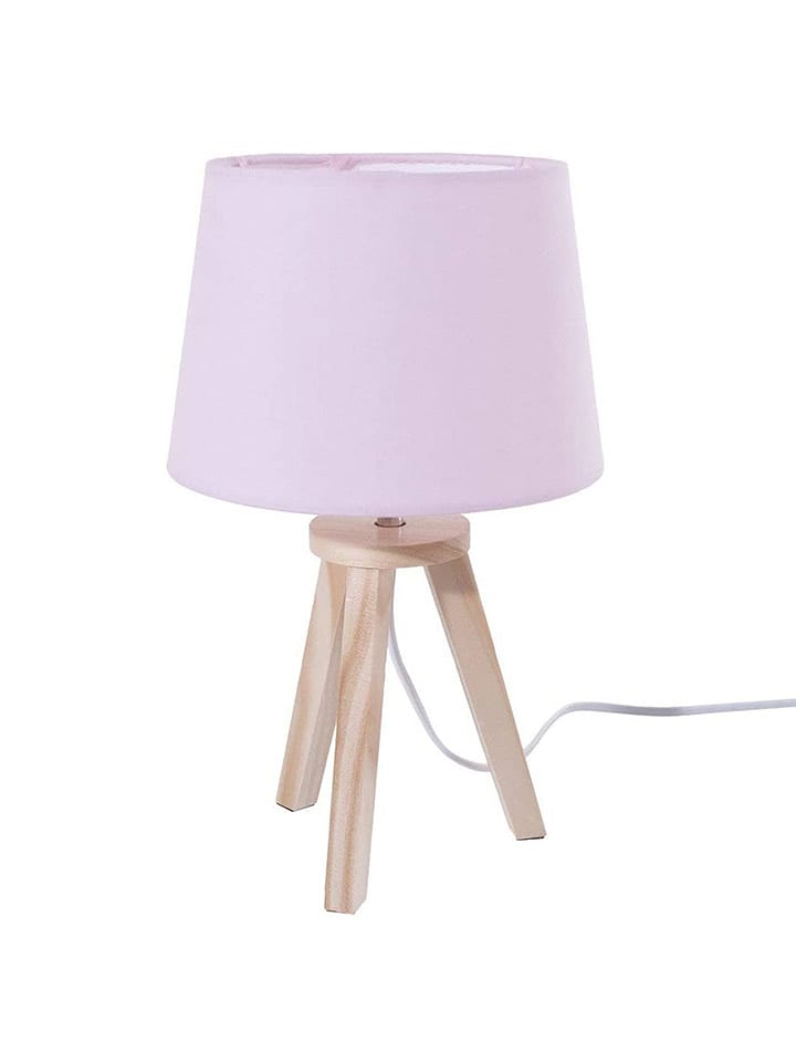 WellHome for Kids Lampa stołowa w kolorze jasnobrązowo-jasnoróżowym - wys. 30,5 x Ø 18,5 cm rozmiar: onesize
