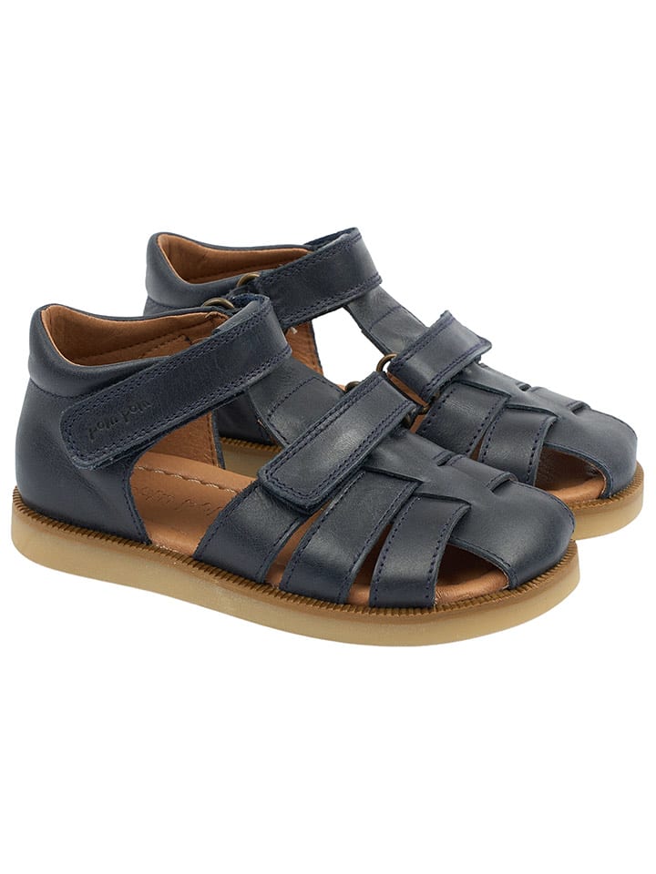 POM POM Skórzane półsandały w kolorze granatowym rozmiar: 26