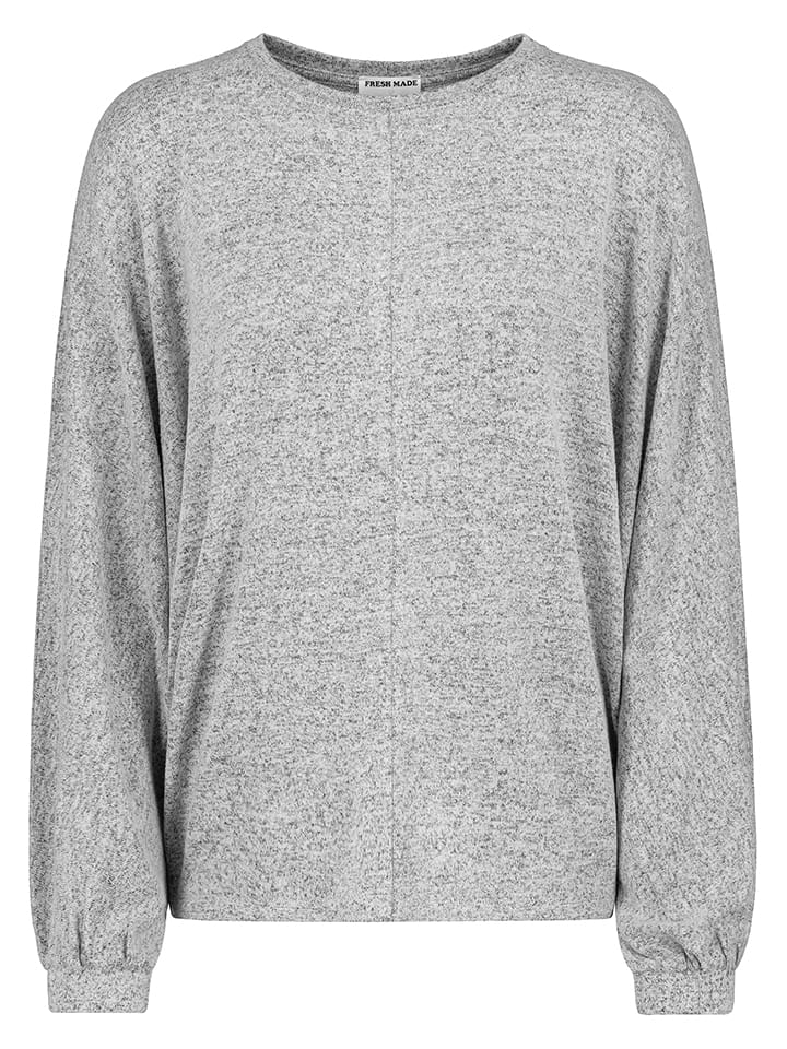 Fresh Made Sweter w kolorze jasnoszarym rozmiar: L/XL