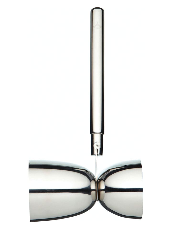 BarCraft Podwójna miarka w kolorze srebrnym - wys. 16,2 cm rozmiar: onesize