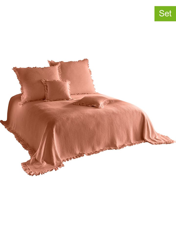 heine home Poszewki (2 szt.) w kolorze brązowoczerwonym na poduszkę rozmiar: 40x40 cm