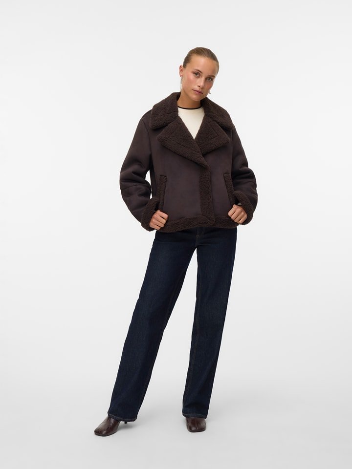 Vero Moda Kurtka przejściowa w kolorze ciemnobrązowym rozmiar: XS