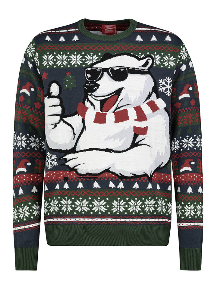 Sublevel Sweter w kolorze ciemnozielonym rozmiar: L