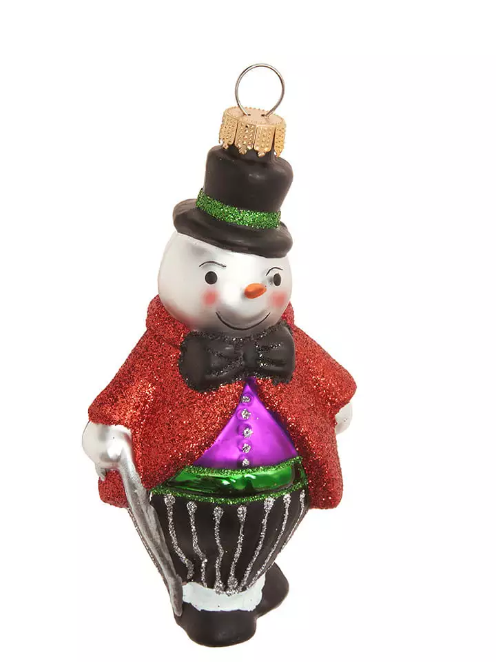 Krebs Glas Lauscha Ozdoba choinkowa ze wzorem - wys. 11 cm rozmiar: onesize