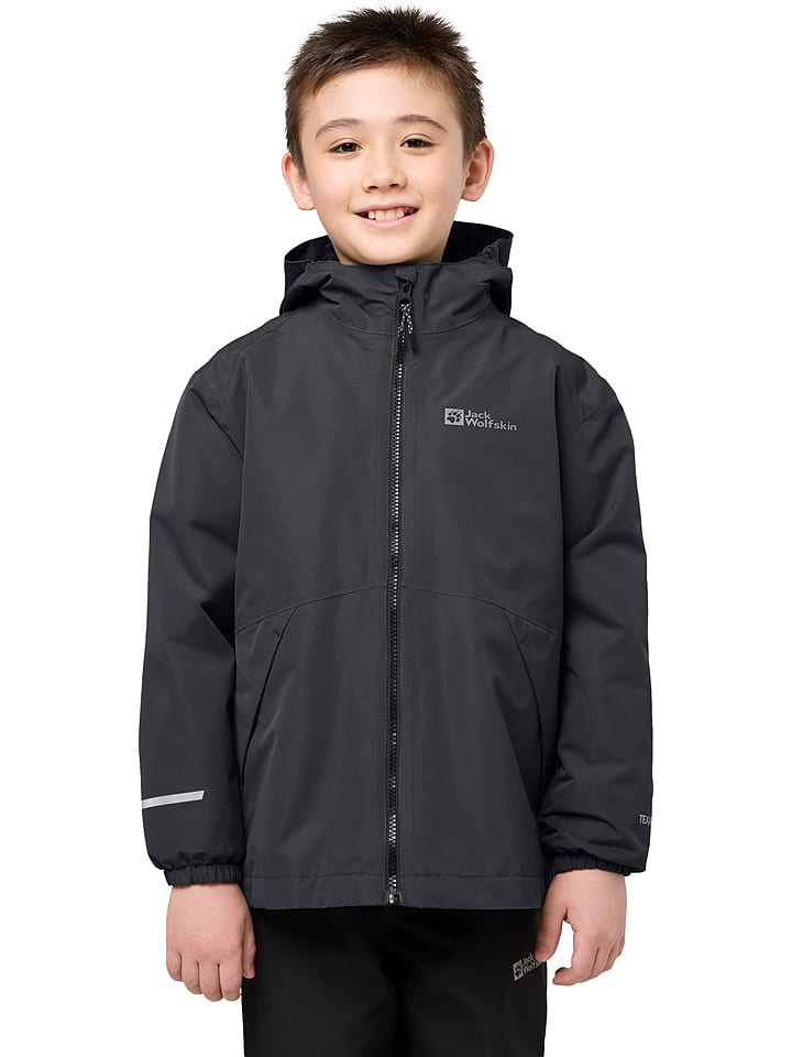 Jack Wolfskin Kurtka zimowa 3w1 "Iceland" w kolorze antracytowym rozmiar: 140