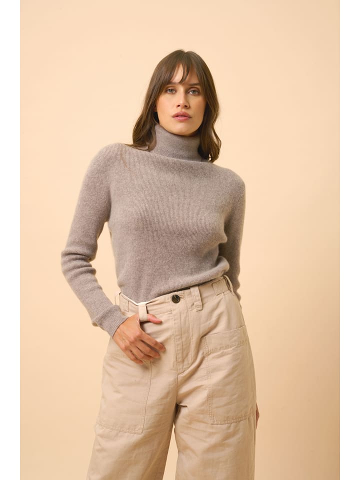 Just Cashmere Kaszmirowy golf "Lexie" w kolorze szarym rozmiar: M