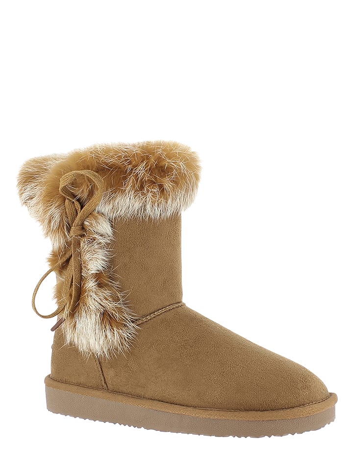 ISLAND BOOT Kozaki zimowe "Christy" w kolorze jasnobrązowym rozmiar: 40
