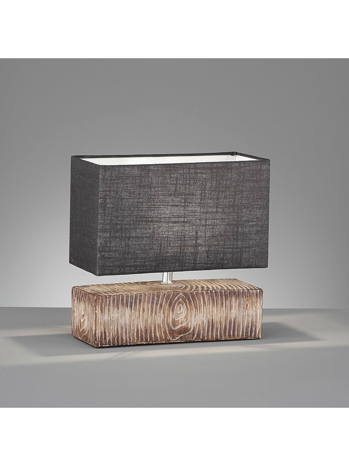 FISCHER & HONSEL Lampa stołowa "Hauke" w kolorze szaro-jasnobrązowym - 30 x 30 x 13 cm rozmiar: onesize