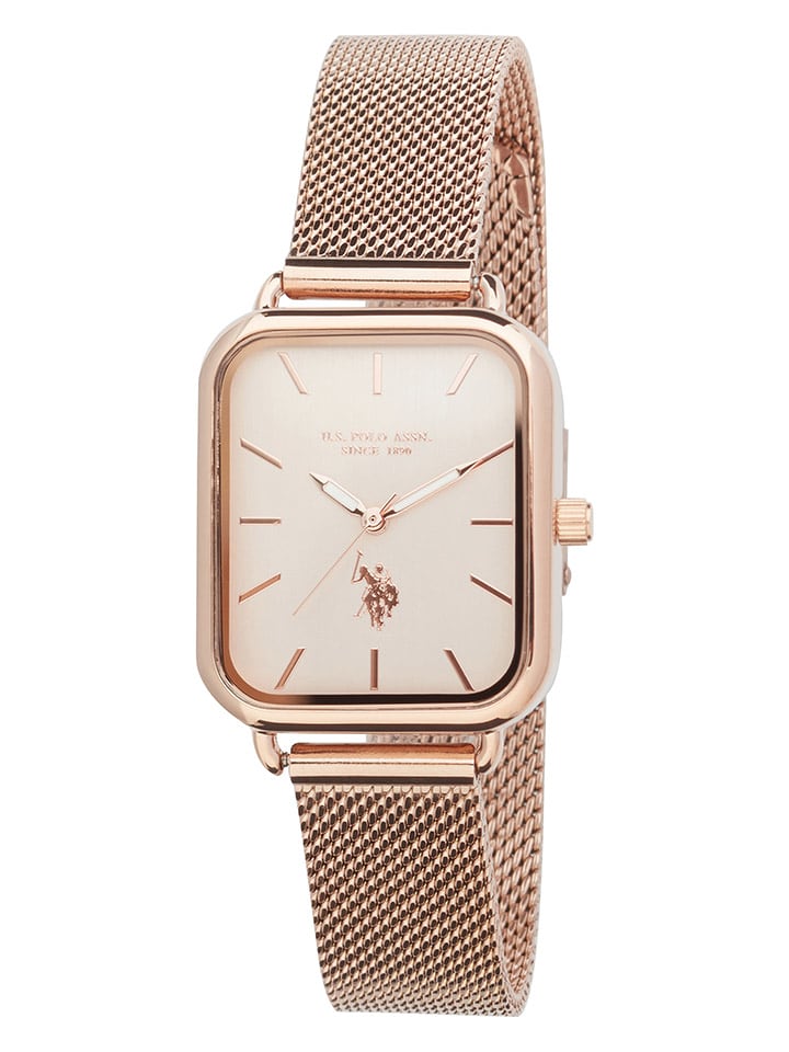 U.S. Polo Assn. Zegarek kwarcowy w kolorze złoto-kremowym rozmiar: onesize