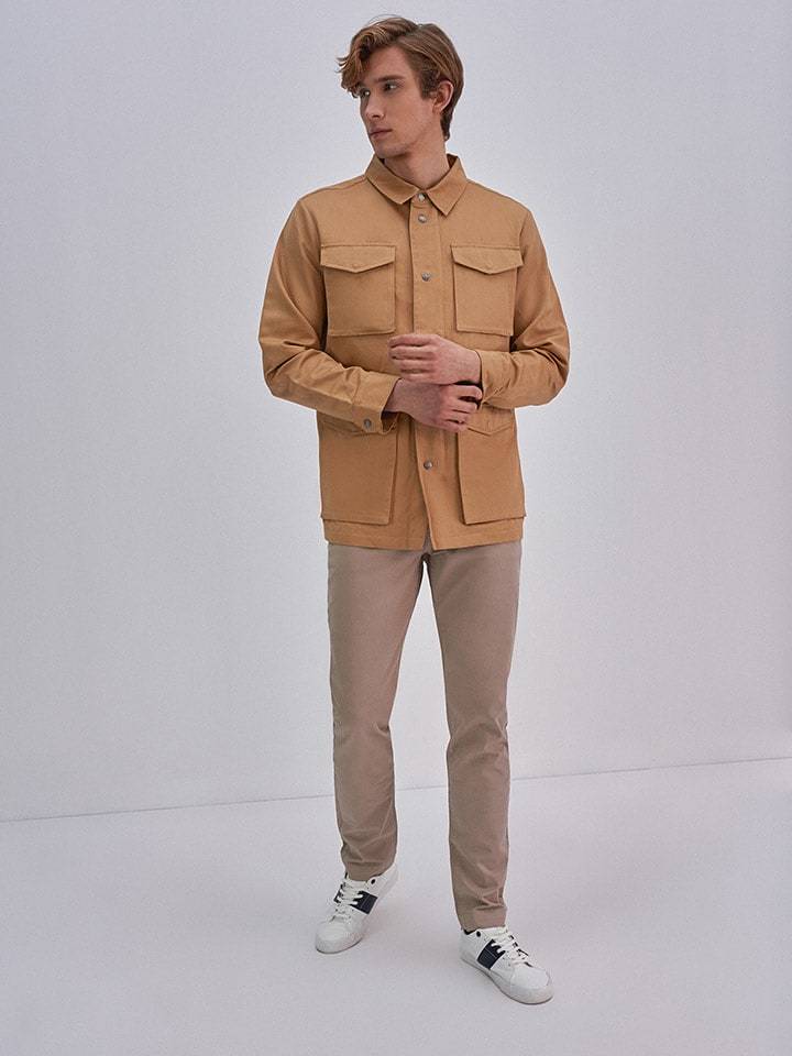 BIG STAR Kurtka przejściowa w kolorze jasnobrązowym rozmiar: L