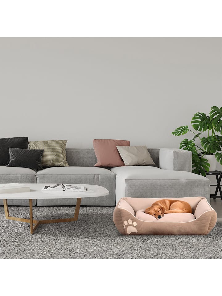 Paws&Whiskers Legowisko "Lucy" w kolorze jasnobrązowo-beżowym dla zwierząt rozmiar: 100x80x20 cm