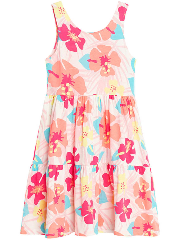 COOL CLUB Sukienka w kolorze kremowym ze wzorem rozmiar: 146