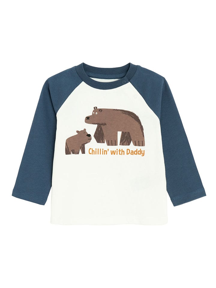 COOL CLUB Koszulka w kolorze biało-granatowym rozmiar: 80