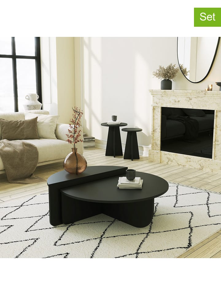 Scandinavia Concept Stoliki (2 szt.) "Podium" w kolorze czarnym rozmiar: onesize