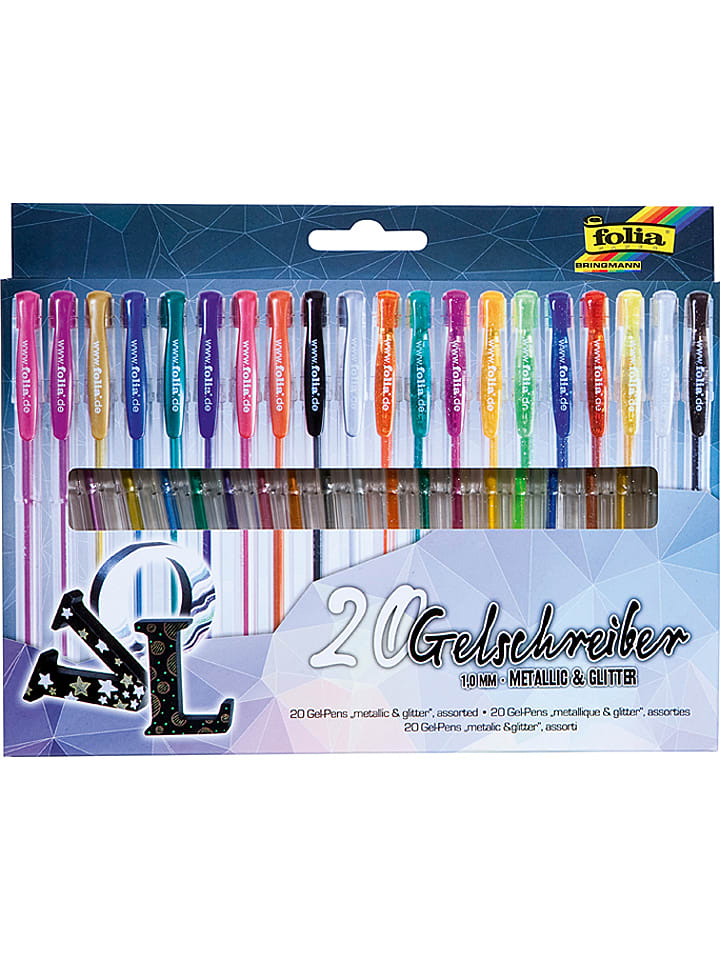 folia PAPER Żelowe pisaki (20 szt.) w różnych kolorach rozmiar: onesize
