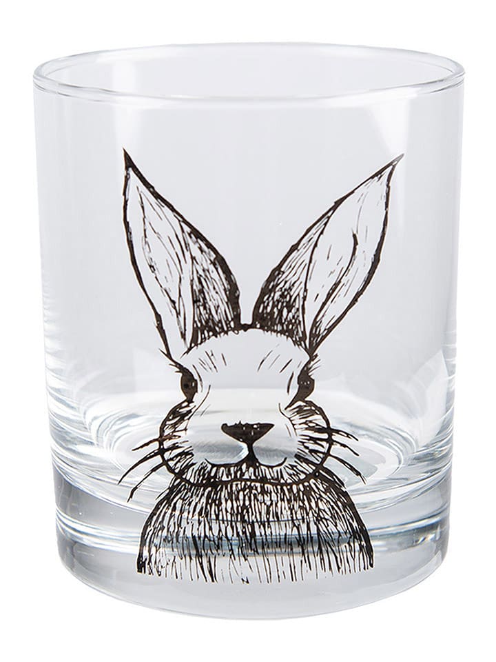 Clayre & Eef Szklanka w kolorze czarnym - 300 ml rozmiar: onesize