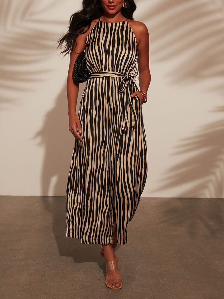 Milan Kiss Kombinezon w kolorze czarno-beżowym rozmiar: XL