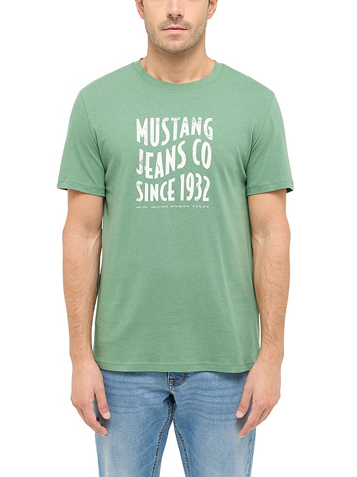 Mustang Koszulka w kolorze zielonym rozmiar: M