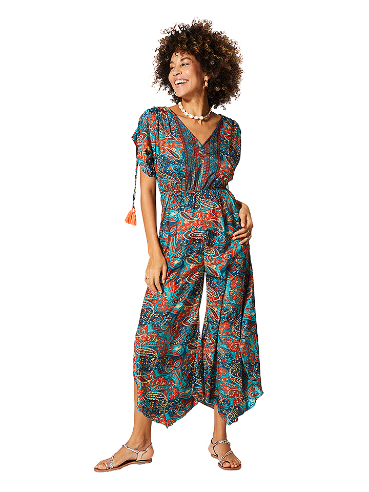 Aller Simplement Kombinezon w kolorze niebiesko-czerwono-turkusowym rozmiar: 34-40