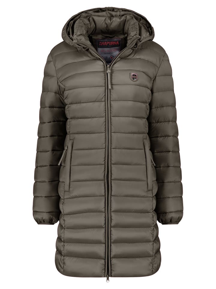 ANAPURNA Płaszcz pikowany "Akitalana" w kolorze khaki rozmiar: XL