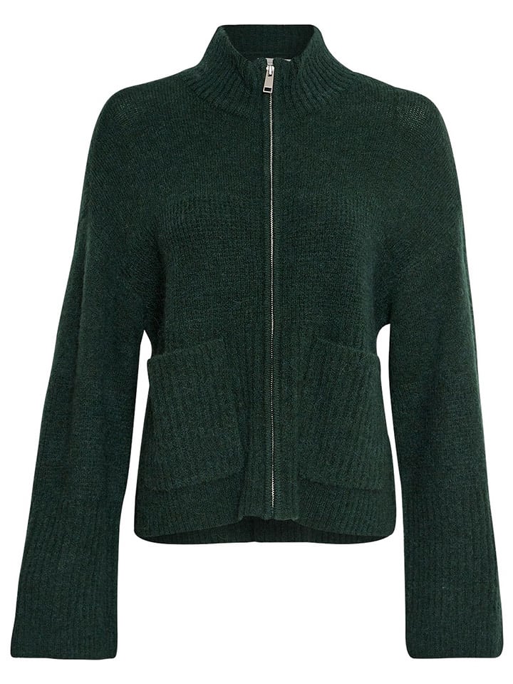 MOSS COPENHAGEN Kardigan "Lediona" w kolorze ciemnozielonym rozmiar: L/XL