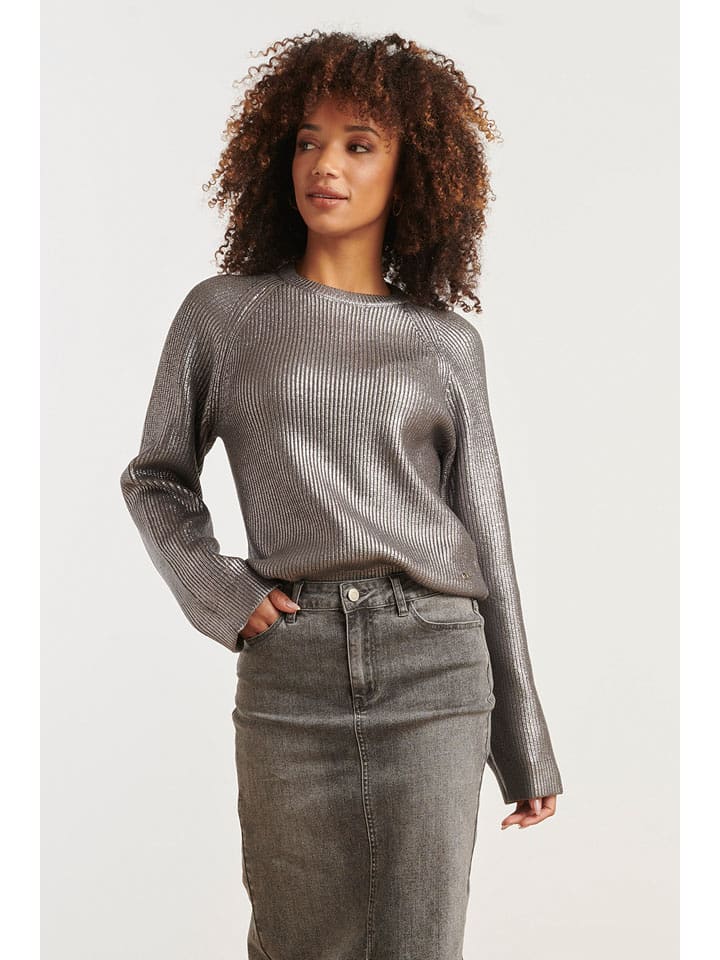 Smashed Lemon Sweter w kolorze srebrnym rozmiar: XXL