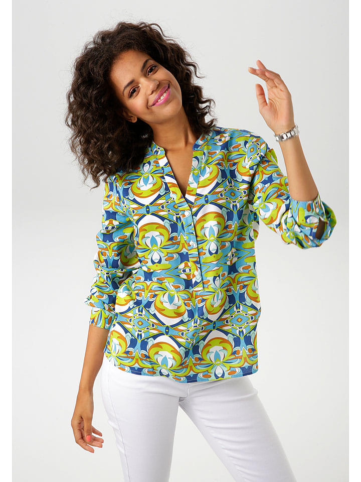 Aniston Bluzka w kolorze błękitno-zielonym rozmiar: 36